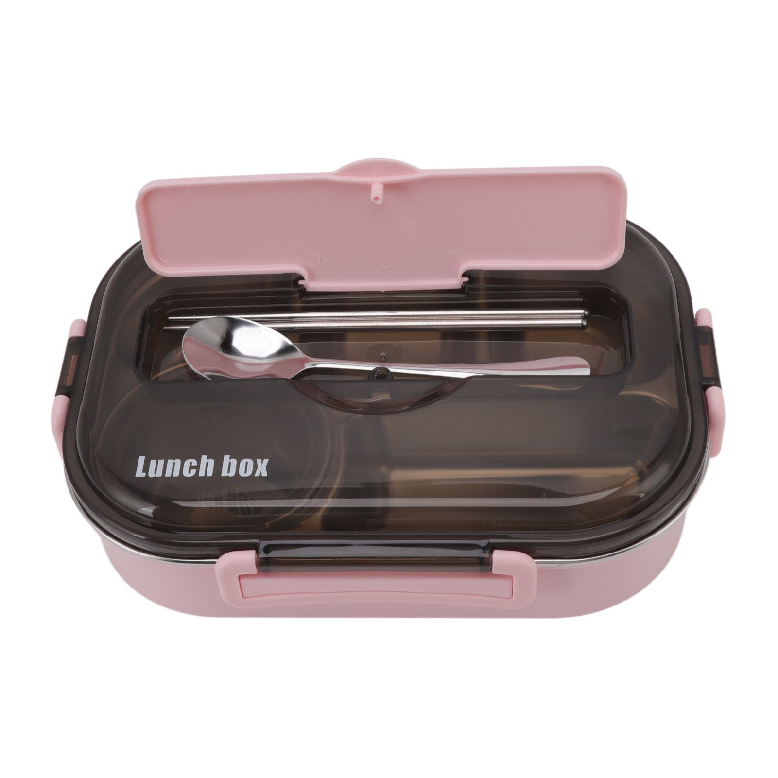 Lunch Container Box Stainless Steel Thermal Lunch Storage Box with Soup Bowl Chopsticks Spoon for Adults Children Pink