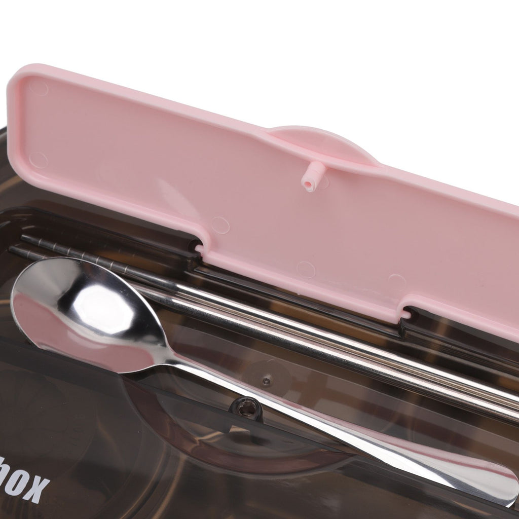 Lunch Container Box Stainless Steel Thermal Lunch Storage Box with Soup Bowl Chopsticks Spoon for Adults Children Pink