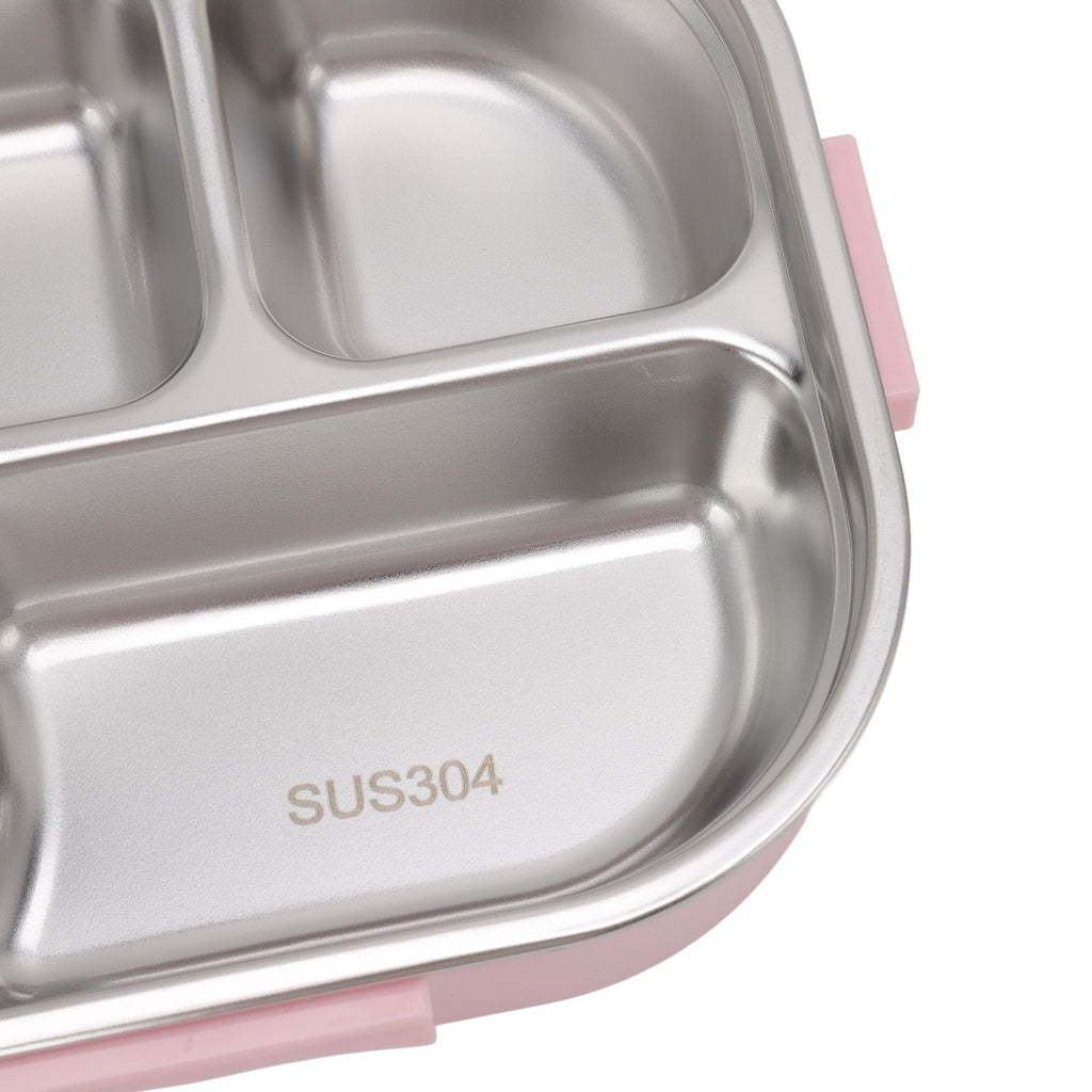 Lunch Container Box Stainless Steel Thermal Lunch Storage Box with Soup Bowl Chopsticks Spoon for Adults Children Pink