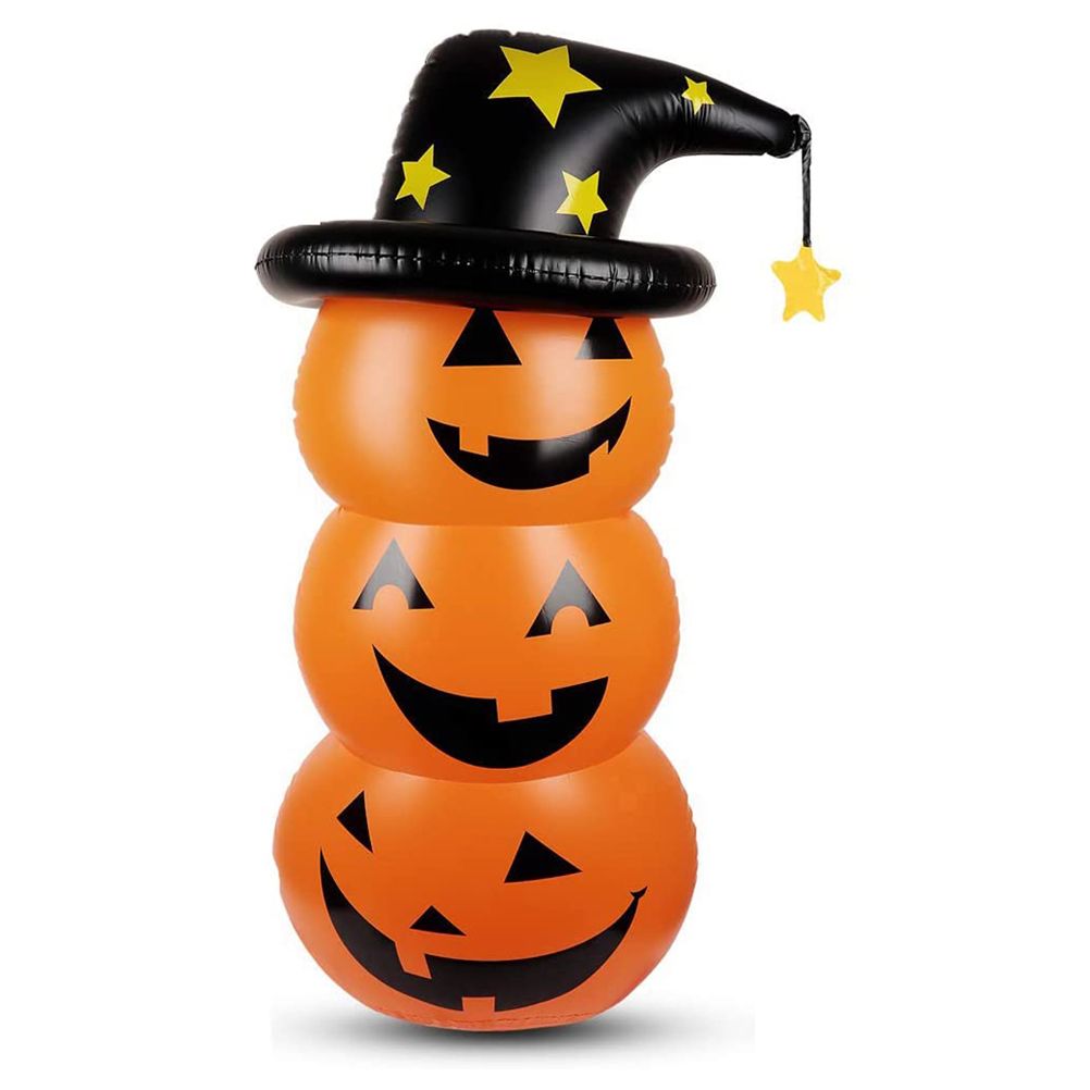 Halloween Pumpkin Tumbler 55.1in PVC Cute Inflatable Halloween Pumpkin Decoration for Outdoor or Indoor Party Supplies