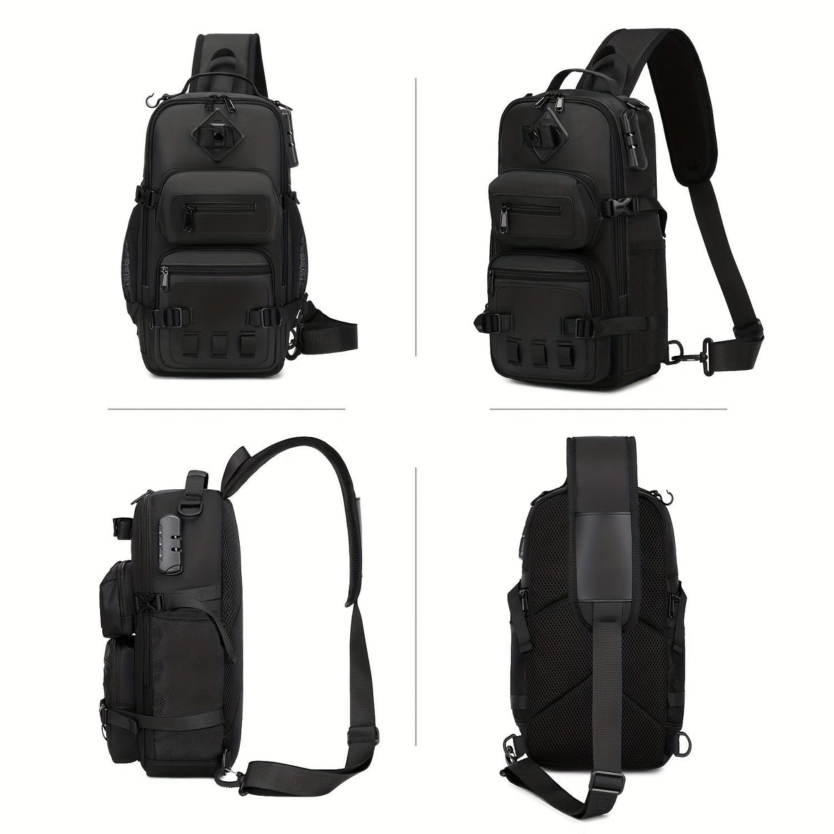 Gray Black Anti-Theft Backpack Waterproof Sling Backpack Travel Backpack Australia Daypack
