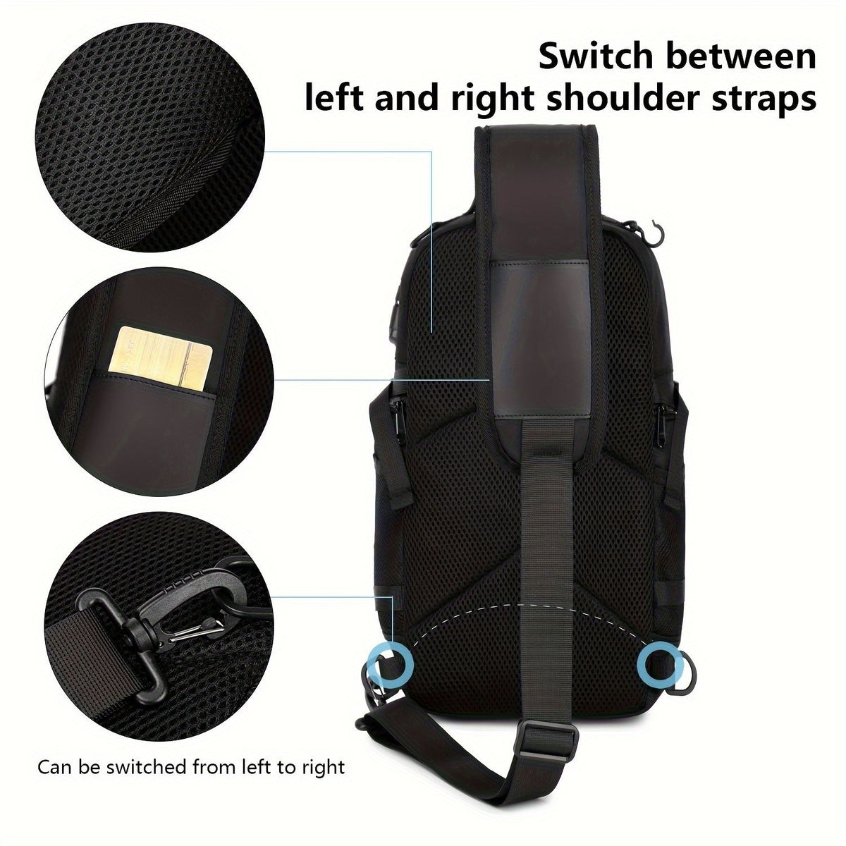 Gray Black Anti-Theft Backpack Waterproof Sling Backpack Travel Backpack Australia Daypack