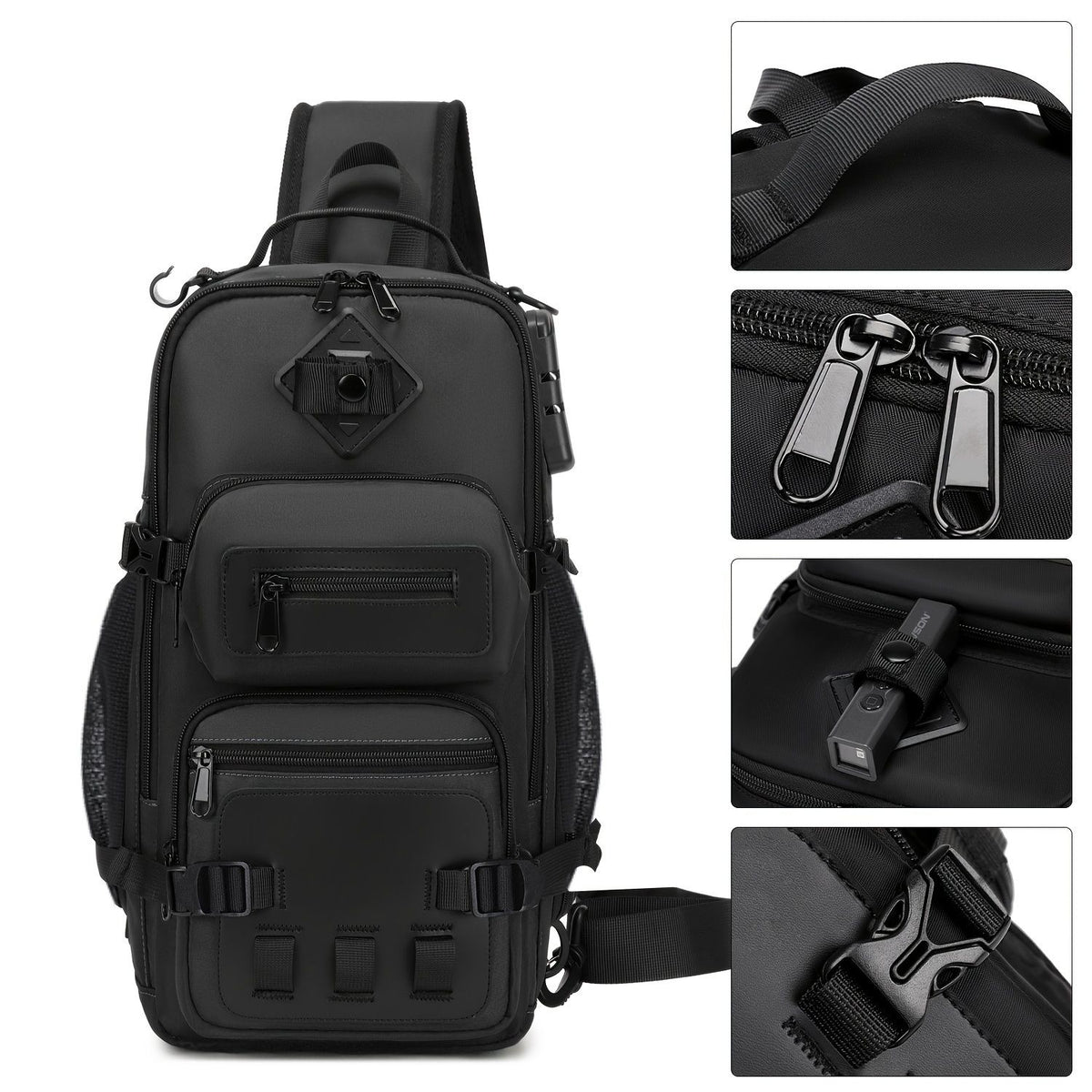 Gray Black Anti-Theft Backpack Waterproof Sling Backpack Travel Backpack Australia Daypack