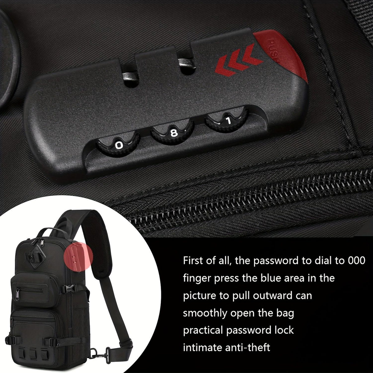 Gray Black Anti-Theft Backpack Waterproof Sling Backpack Travel Backpack Australia Daypack