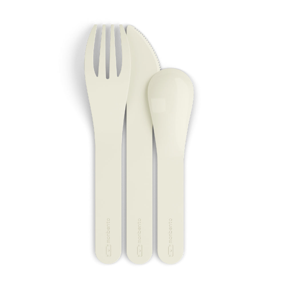 Monbento Mb Pocket Plastic Cutlery Set - Colour Natural