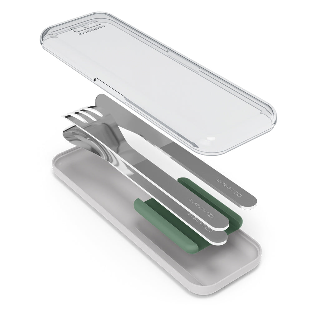 Monbento Mb Slim Box - Trio Knife - Green Natural