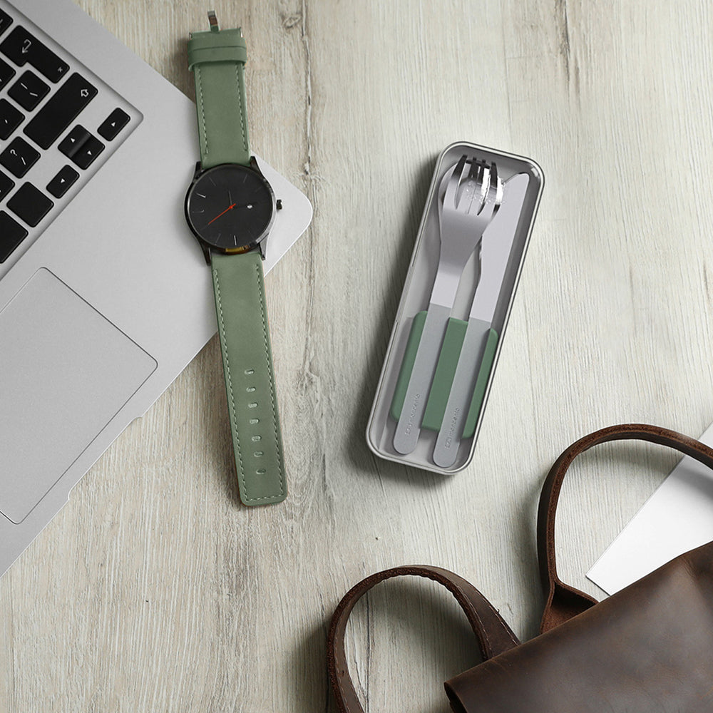 Monbento Mb Slim Box - Trio Knife - Green Natural