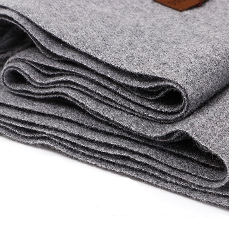 Luxury Cashmere Blend Scarf, Large 200x70cm Fringed Scarf (White)