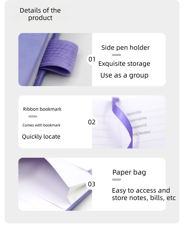 Black Password Log Book with Alphabetical Tabs Internet Address Organizer Small PU Leather Notebook with Owl Design Pen Holder and Inner Pocket Ideal for Home and Office