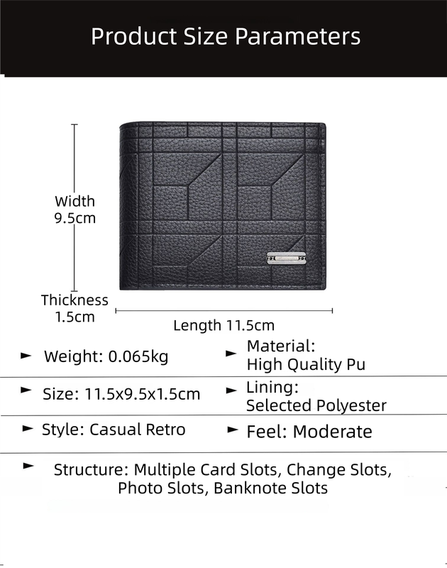 2-Pack Light Brown Men's Ultra-Thin PU Leather Wallet - Compact & Stylish Bi-fold Purse with Multiple Card Slots