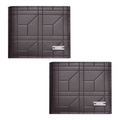 2-Pack Dark Brown Men's Ultra-Thin PU Leather Wallet - Compact & Stylish Bi-fold Purse with Multiple Card Slots