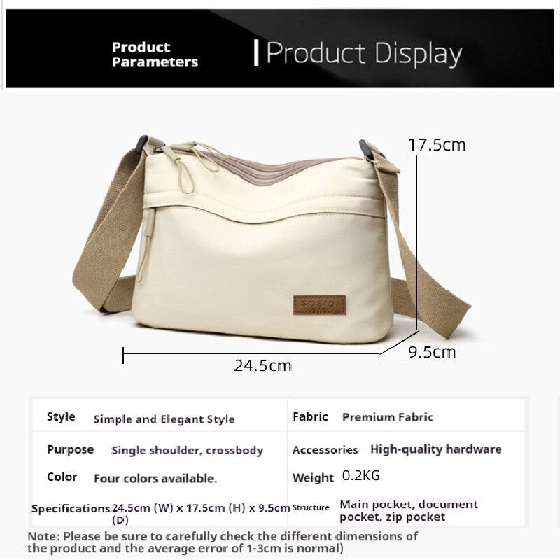 Grey Women Lightweight Nylon Crossbody Bag with Multiple Pockets Compact Shoulder Bag for Travel and Daily Essentials in Australia