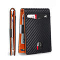 Black and orange 12-Card Slot Men's Wallet with RFID Protection – Slim, Durable, and Secure Bifold Wallet