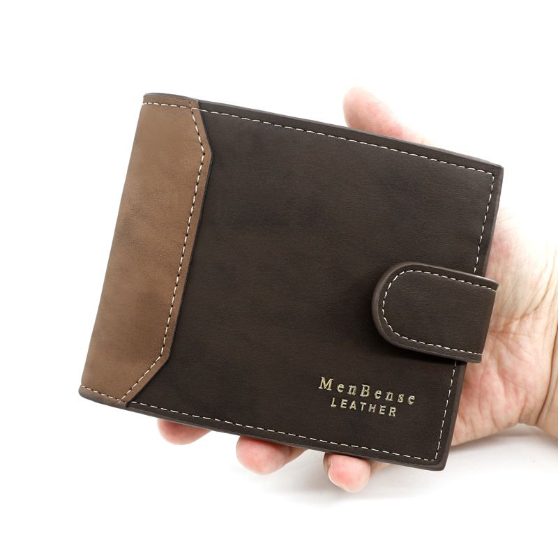 Coffee Mens Frosted PU Leather Trifold Wallet with Coin Zipper Pocket, Bill / Card Slots and ID Window, Australian Father's Day Gift