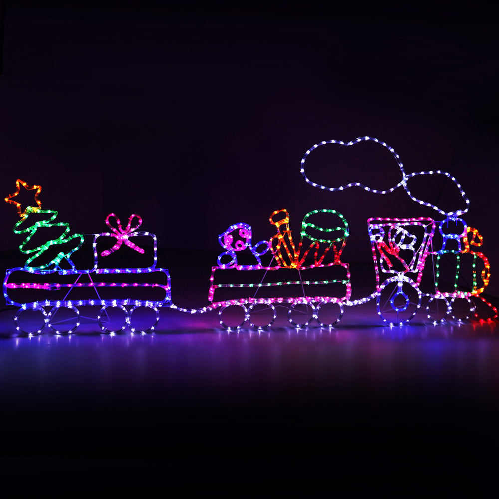 Jingle Jollys Christmas Lights LED Train Xmas Decoration Multi Colour