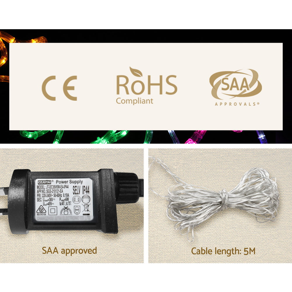 Jingle Jollys Christmas Lights LED Train Xmas Decoration Multi Colour